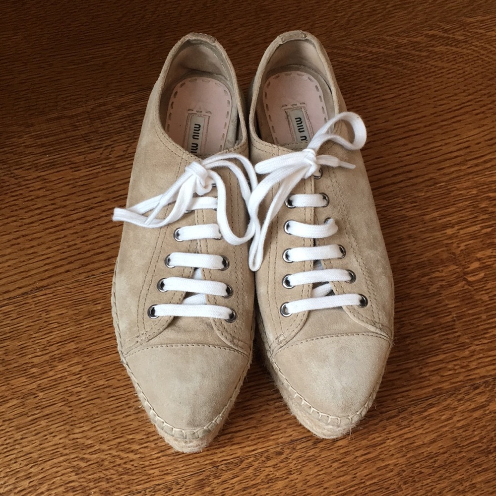 Miu Miu Suede Espadrilles Platform sneakers